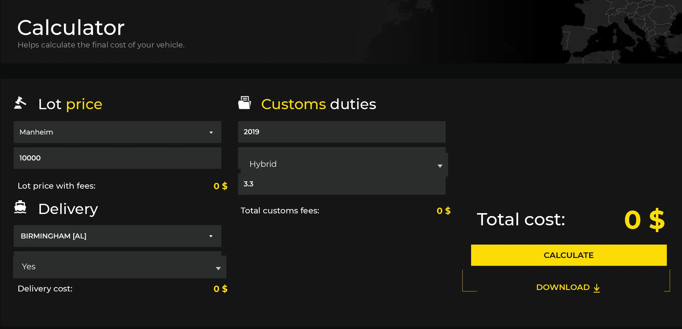 AFB Logistics Calculator